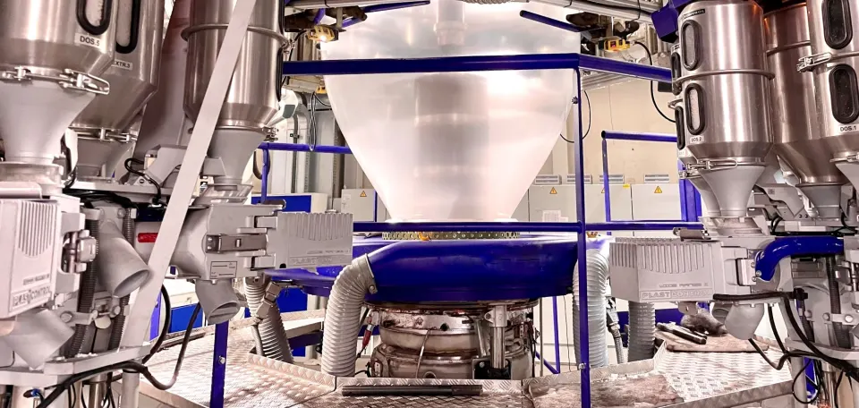 Blasfolien-Extrusionsanlage in der Fertigung