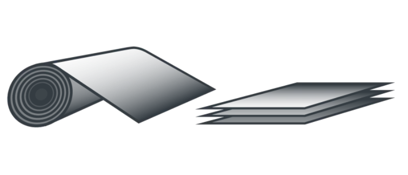Folienzuschnitte, technische Darstellung